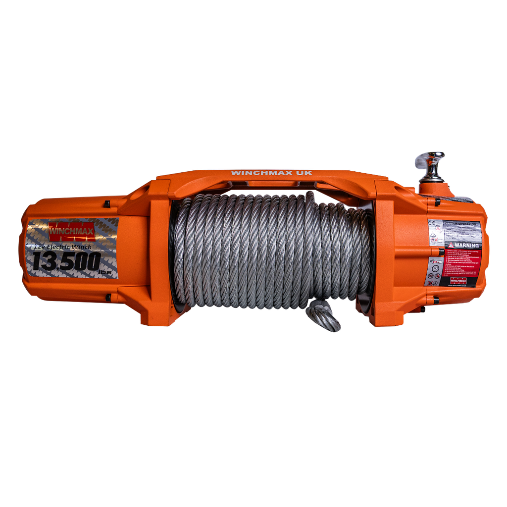 WINCH CON CUERDA DE ACERO WICHMAX 80' – 13,500 LBS – 12V – NARANJA – T