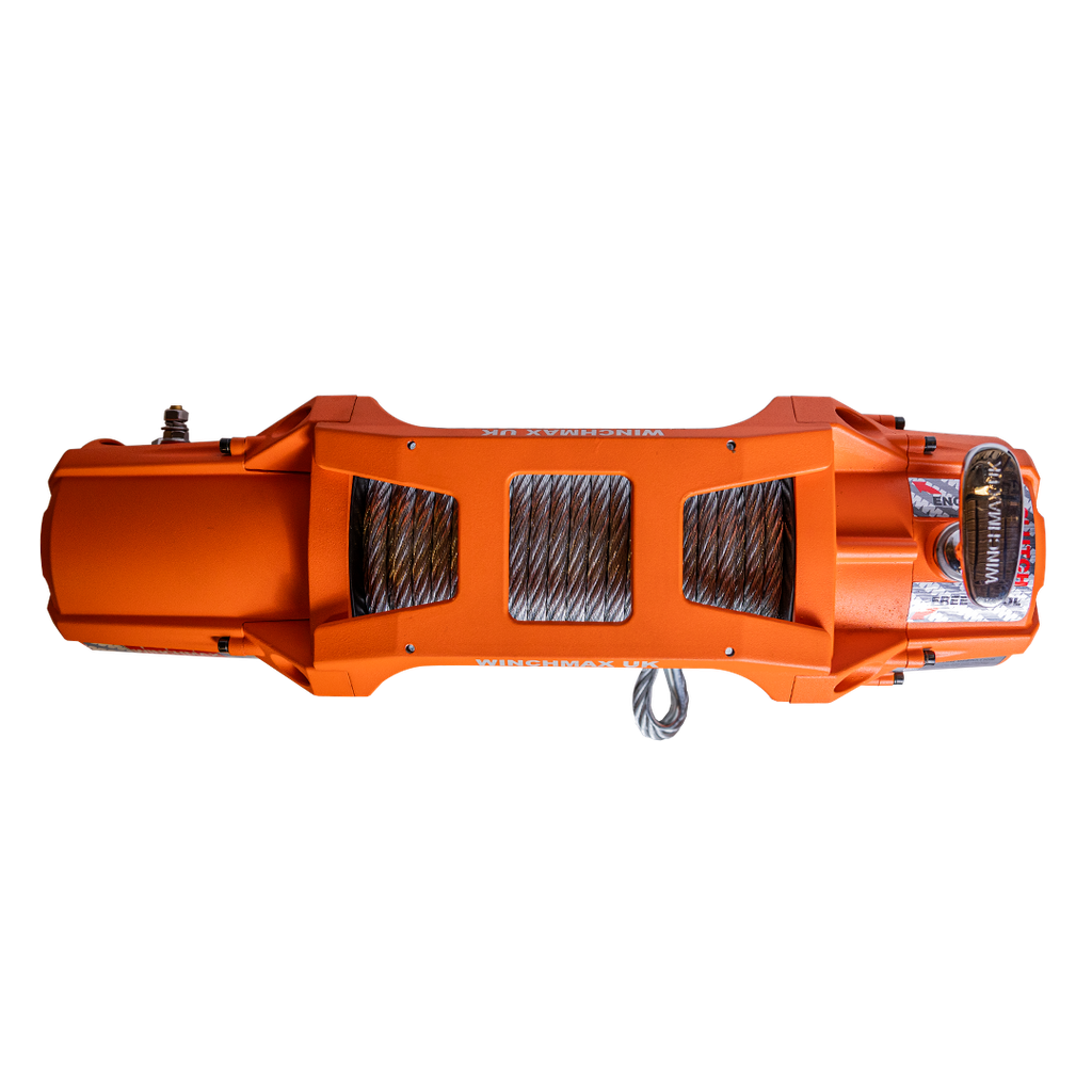 WINCH CON CUERDA DE ACERO WICHMAX 80' – 13,500 LBS – 12V – NARANJA – T