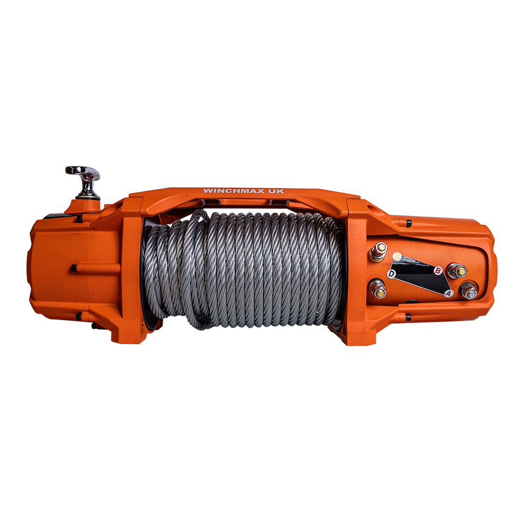 WINCH CON CUERDA DE ACERO WICHMAX 80' – 13,500 LBS – 12V – NARANJA – T