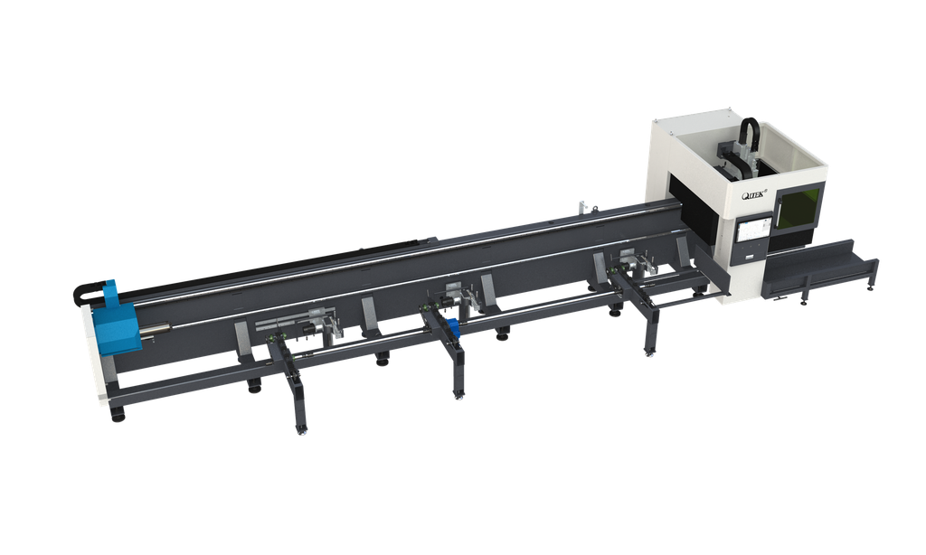 CORTADORA LASER DE TUBO QLTEK L2 – 3KW CON SEMI ALIMENTACION AUTOMATICA (SERIE: KTZS250729032)