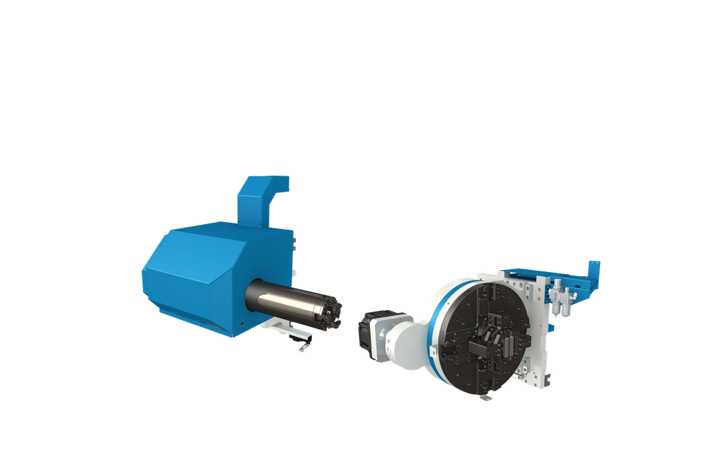CORTADORA LASER DE TUBO QLTEK L2 – 3KW CON SEMI ALIMENTACION AUTOMATICA (SERIE: KTZS250729032)