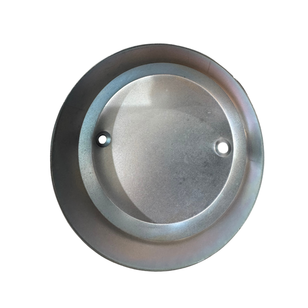 TAPA METÁLICA GRIS PARA MOTOR DE BOMBA HIDRÁULICA