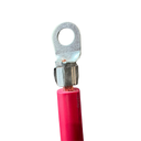 CABLE PORTAELECTRODO NO.2 ROJO DE 24" CON TERMINAL DE OJO 3/8"