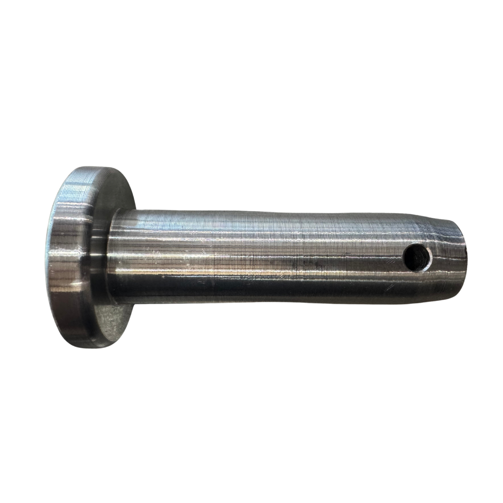 PERNO DE ACERO ALMEJA DE 1" X 3.5" CON CABEZA DE 2" Y ORIFICIO DE 1/4" 