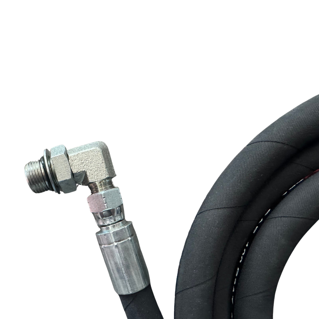 MANGUERA DE 3/8" DE 2.5 METROS DE LARGO, CON CONECTORES Y ADAPTADORES (2 CODOS SAE 6 Y 2 CODOS SAE 8) 4,700 PSI