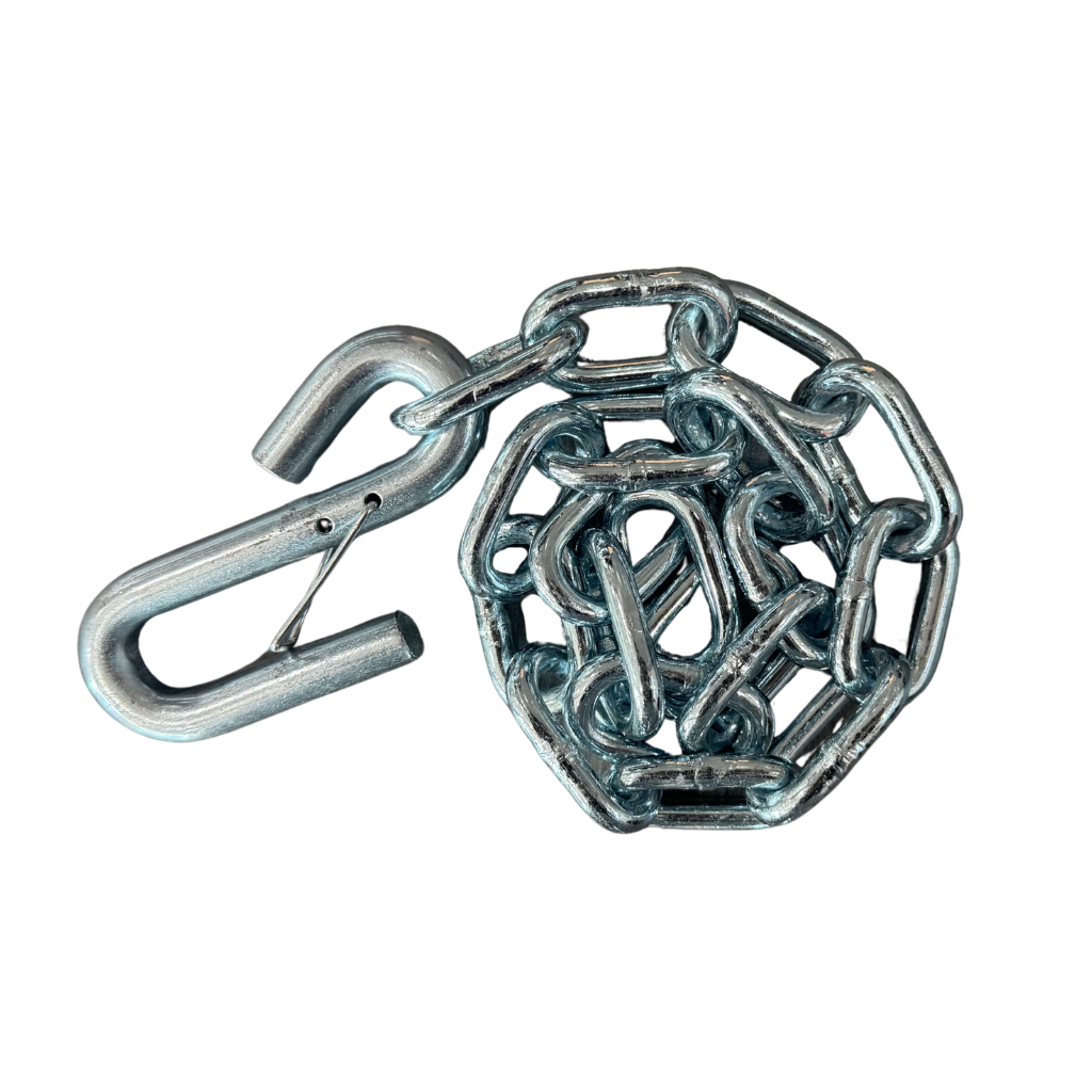 CADENA DE SEGURIDAD CON GANCHOS, GRADO 30, 1/4" (SILVER) 48", 5,000 LBS *