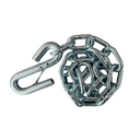 CADENA DE SEGURIDAD CON GANCHOS, GRADO 30, 1/4" (SILVER) 48", 5,000 LBS *