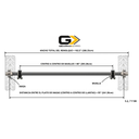 KIT DE EJE DE 8,000 LBS CON KIT DE MUELLES Y FRENOS ELECTRICOS (80"- 95")