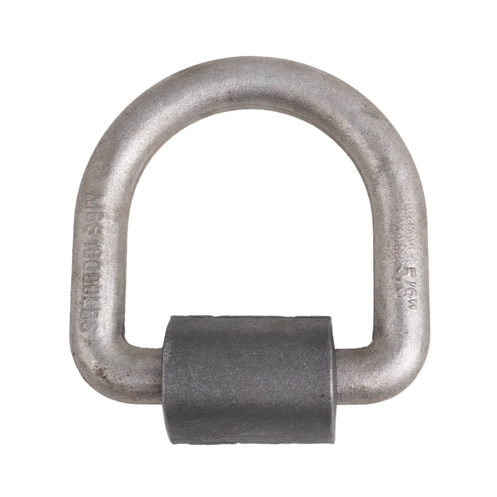 D-RING DE 5/8" CON CLIP PARA SOLDAR – WLL 6,300 LB – MBS 18,000 LB – ACERO FORJADO – ACABADO NATURAL