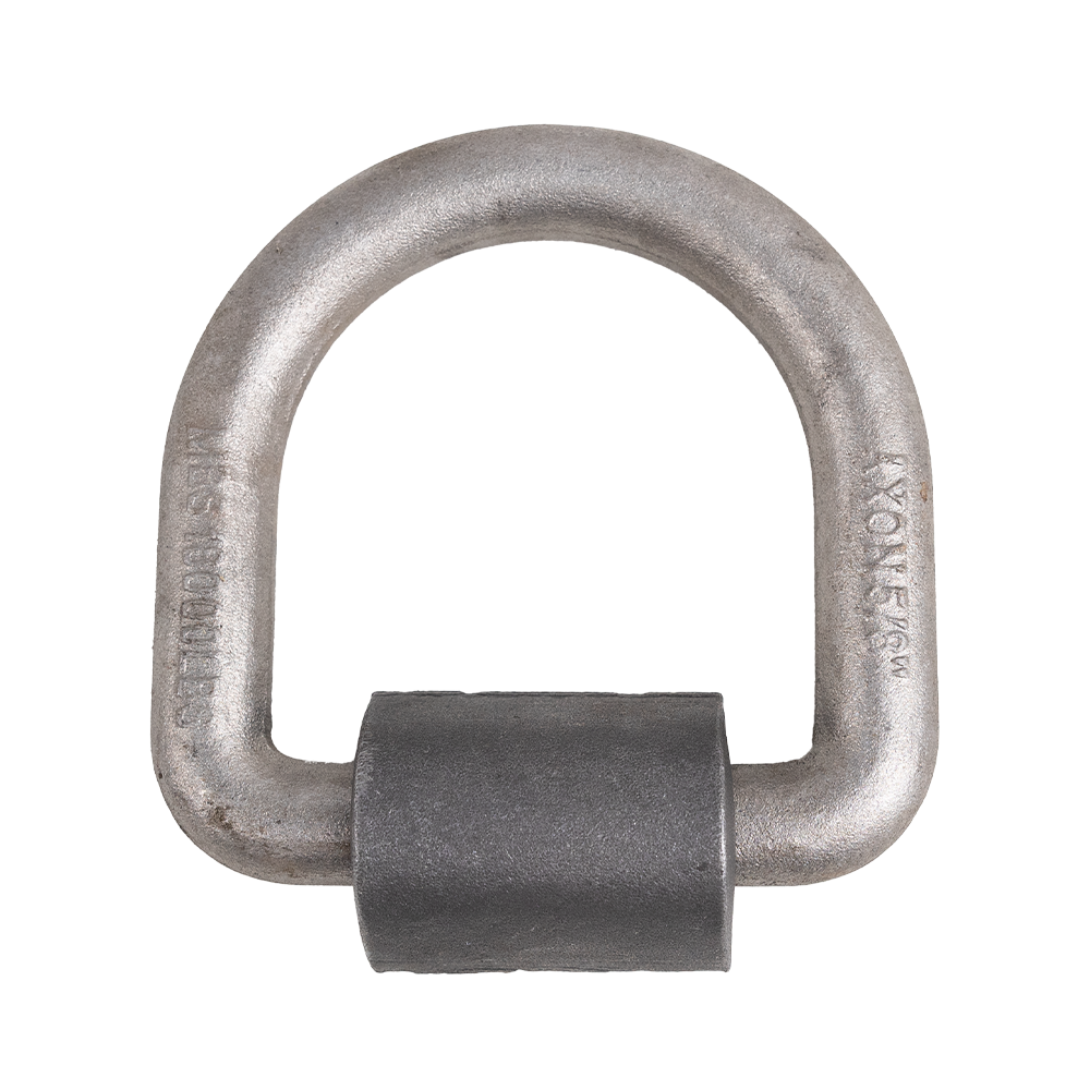 D-RING DE 5/8" CON CLIP PARA SOLDAR – WLL 6,300 LB – MBS 18,000 LB – ACERO FORJADO – ACABADO NATURAL