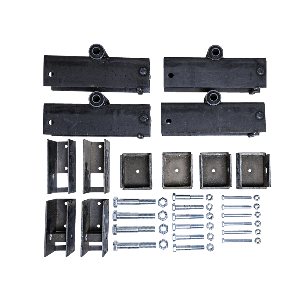 Tridem Axle 48,1/4" Axle Spacing Hanger Kit W/ Equalizers & Bolt On Hardware For 10k Axles