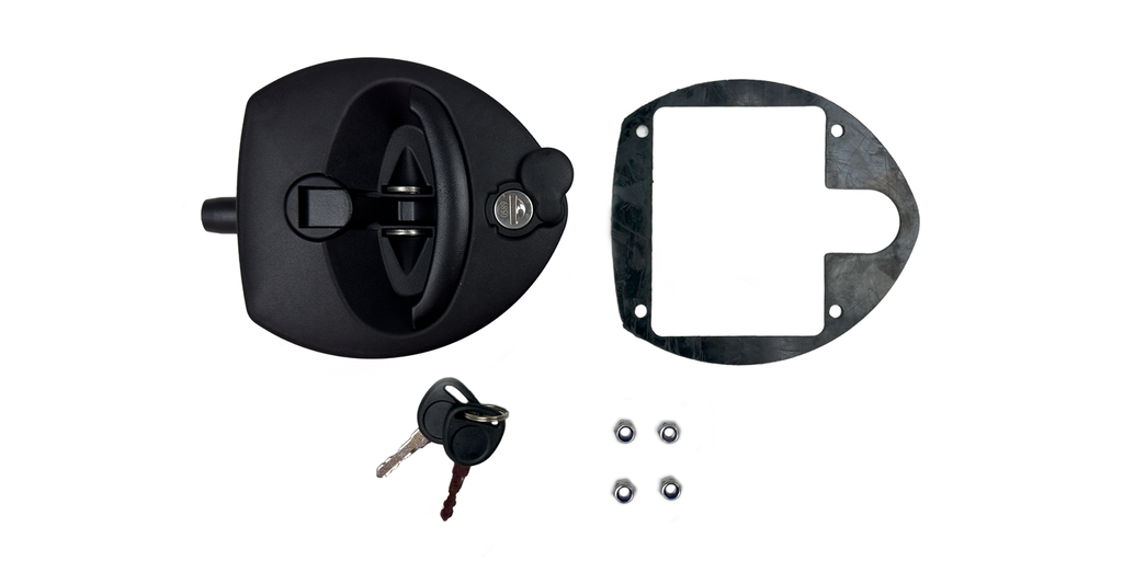 “U” TYPE LOCK BLACK/BLACK WITH KEY (NO HOLES)