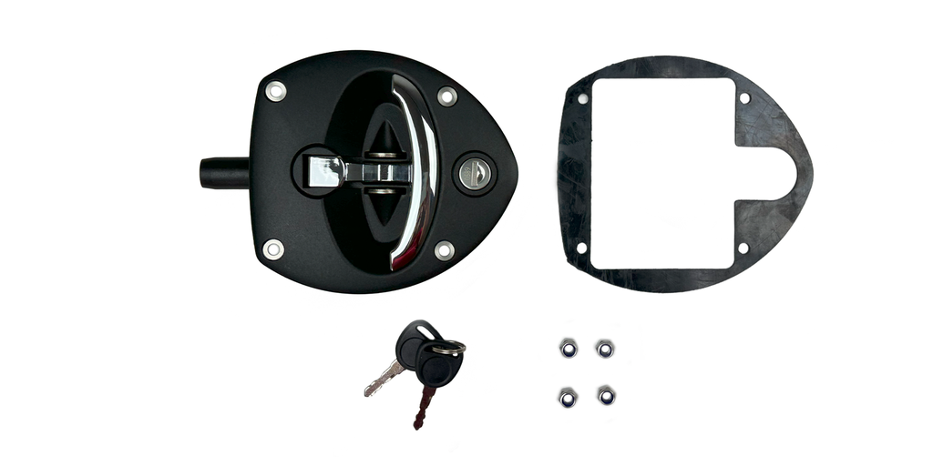 “U” TYPE LOCK BLACK/CHROME WITH KEY (WITH HOLES)