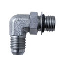 Elbow Fitting - 3/8" ORB Male (9/16"-18 SAE-6) & Male JIC 3/8" - 90° - Zinc Plated