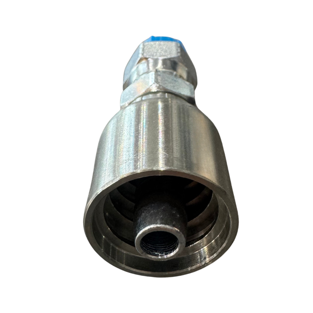 One Piece Insert Fitting For 3/8" Hydraulic Hose - Female JIC 3/8" - 0° - Zinc Plated