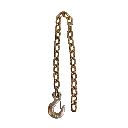 GR70 Safety Chain W/ Clevis Hook 5/16" X 36" 15,800 Lbs Mbs - Zinc Plated 