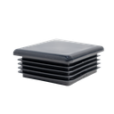 Corrugated Square Plastic Plug For 2" X 2" 10-14 Ga. Tube - Black 