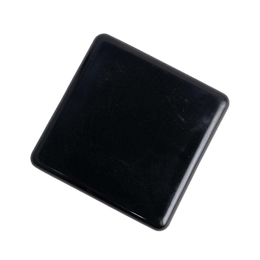 Corrugated Square Plastic Plug For 2" X 2" 10-14 Ga. Tube - Black 