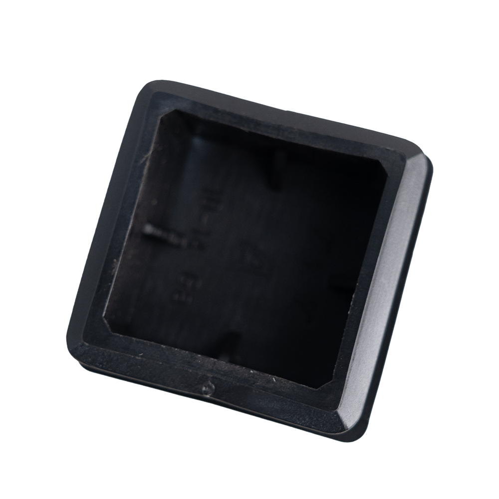 Corrugated Square Plastic Plug For 2" X 2" 10-14 Ga. Tube - Black 
