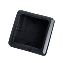 Corrugated Square Plastic Plug For 2" X 2" 10-14 Ga. Tube - Black 