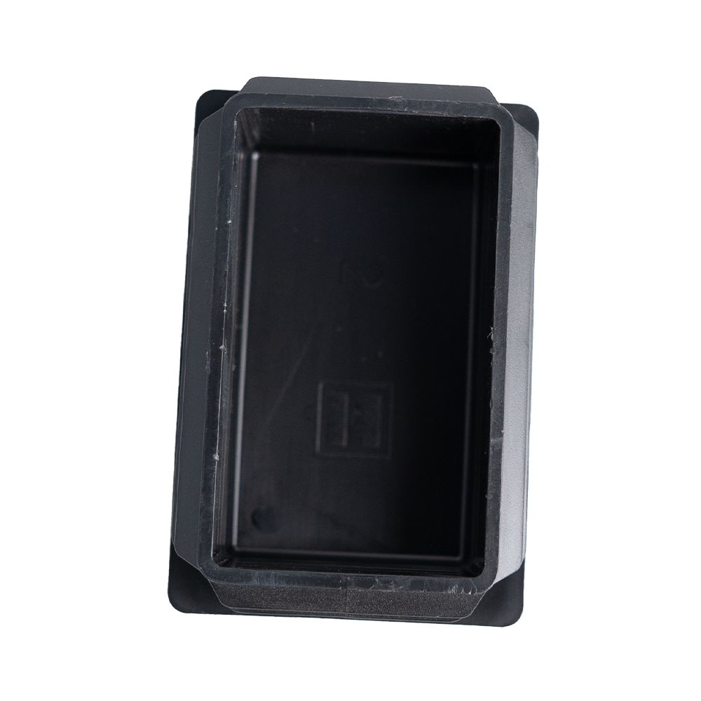 Corrugated Rectangle Plastic Plug For 2" X 3" 8-14 Ga. Tube - Black 