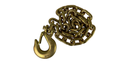 SAFETY CHAIN WITH HOOK, GRADE 70, 3/8" (GOLD) 35"