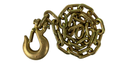 SAFETY CHAIN WITH HOOK, GRADE 70, 5/16" (GOLD) 35"