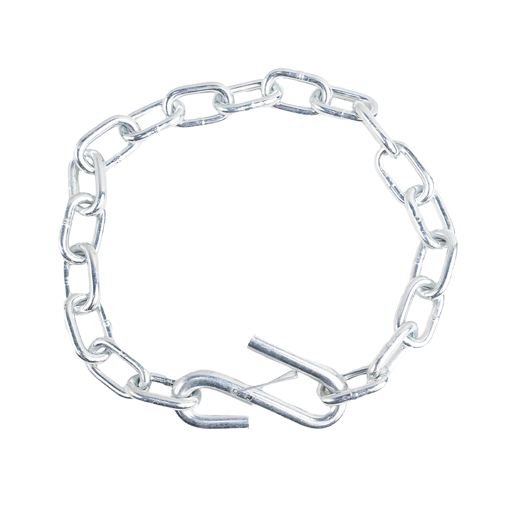 GR30 SAFETY CHAIN W/ SPRING CLIP HOOK 1/4" X 27" 5,200 LBS MBS - ZINC PLATED