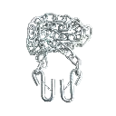 GR30 SAFETY CHAIN W/ SPRING CLIP HOOK 1/4" X 27" 5,200 LBS MBS - ZINC PLATED