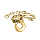 GR70 SAFETY CHAIN W/ CLEVIS HOOK 3/8" X 36" 26,400 LBS MBS - ZINC PLATED