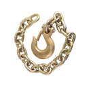 GR70 SAFETY CHAIN W/ CLEVIS HOOK 5/16" X 36" 15,800 LBS MBS - ZINC PLATED
