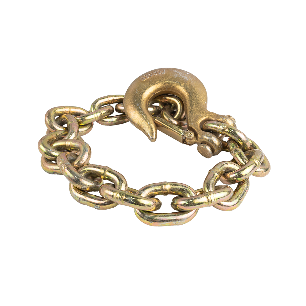 GR70 SAFETY CHAIN W/ CLEVIS HOOK 5/16" X 36" 15,800 LBS MBS - ZINC PLATED