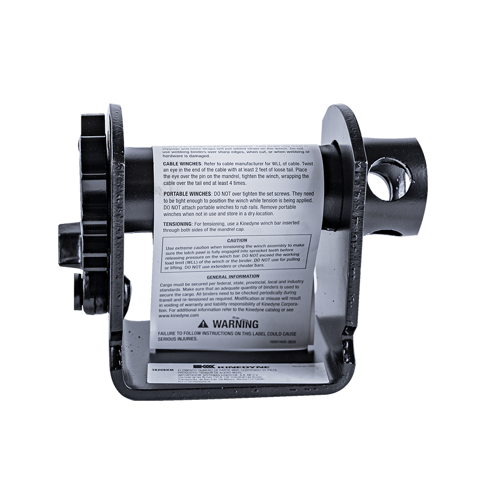 SLIDING C-CHANNEL WINCH 6,670 LBS WLL - STEEL - BLACK