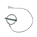 Lynch Pin 1/4" X 1,3/4" W/ Lanyard Cable 1/16" X 8" - Zinc Plated