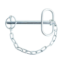 Hitch Pin W/ Chain & Lynch Pin 1/2" X 4,7/8" - Zinc Plated