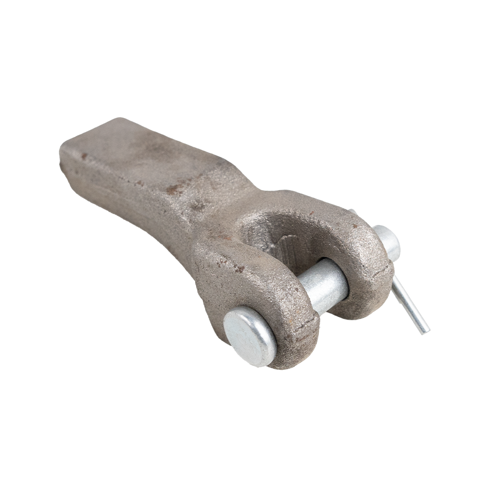 Weld On Chain Retainer W/ Pin For 1/4"-5/16" Chain 10,000 Lbs Wll - Forged Steel - Raw 