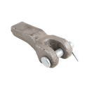 Weld On Chain Retainer W/ Pin For 1/4"-5/16" Chain 10,000 Lbs Wll - Forged Steel - Raw 