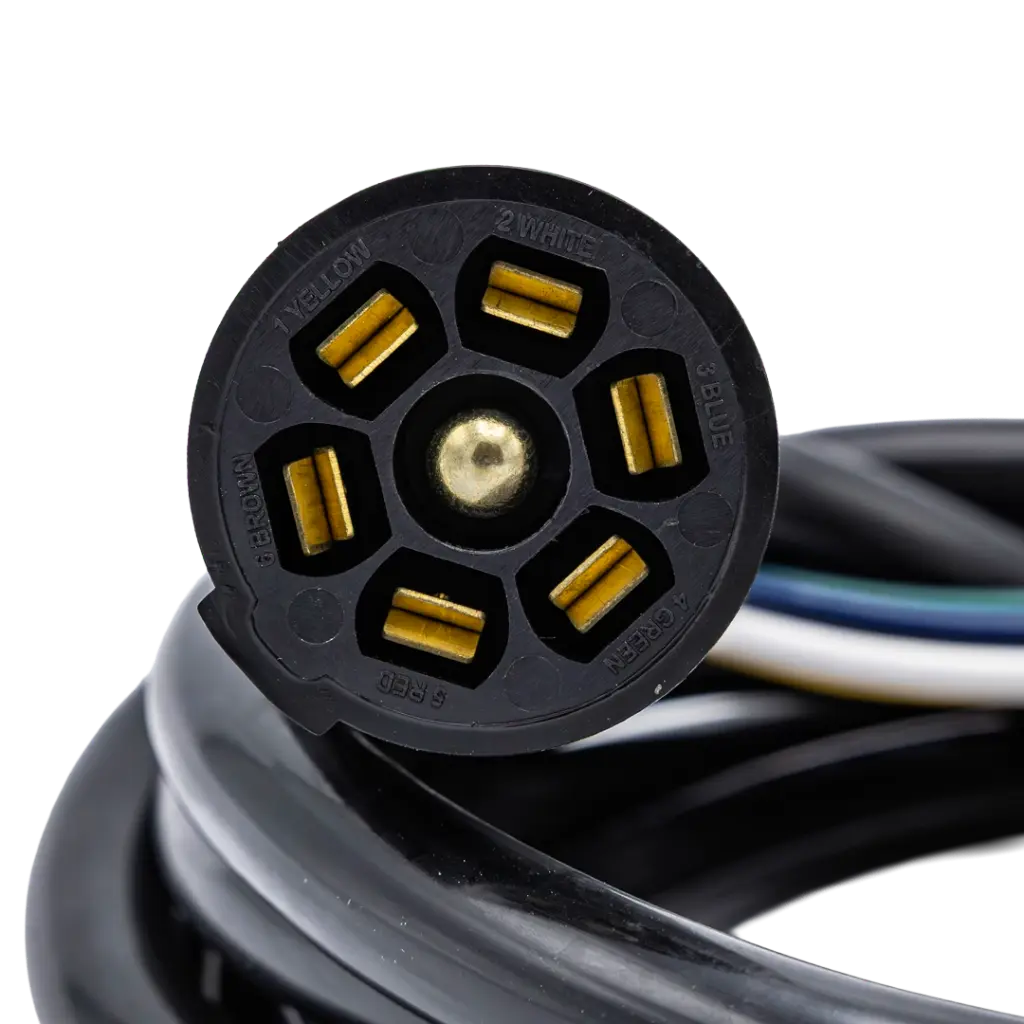 UNIVERSAL 7-WAY PLUG HARNESS 11' LONG - BLACK