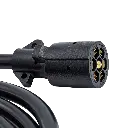 UNIVERSAL 7-WAY PLUG HARNESS 11' LONG - BLACK