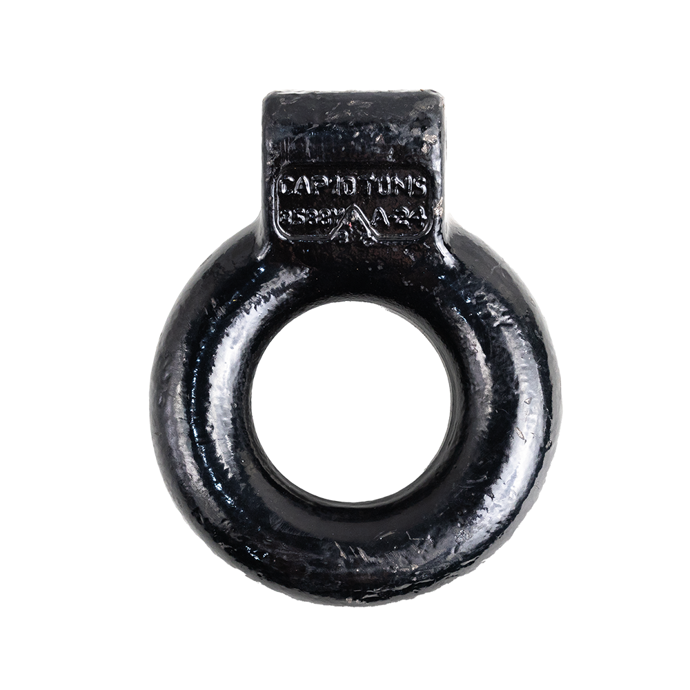ADJUSTABLE 2-BOLT LUNETTE RING 25K - FORGED STEEL - BLACK