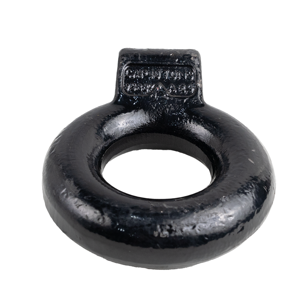 ADJUSTABLE 2-BOLT LUNETTE RING 25K - FORGED STEEL - BLACK