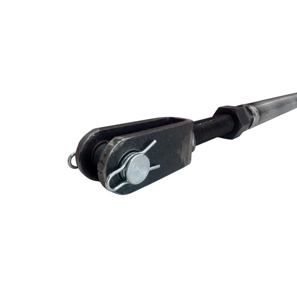 BRAZO CON ROSCA PARA REMOLQUE CON TUERCA, PERNOS Y CHAVETAS TIPO "A" (TUBO DE 508MM)