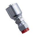 One Piece Insert Fitting For 3/8" Hydraulic Hose - Female JIC 3/8" - 0° - Zinc Plated