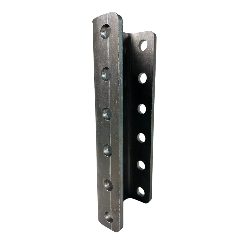 [1BJY-CP-06] BASE PARA JALONES TIPO CANAL "C" DE 3" CON 6 ORIFICIOS (5 POSICIONES) 3/8"
