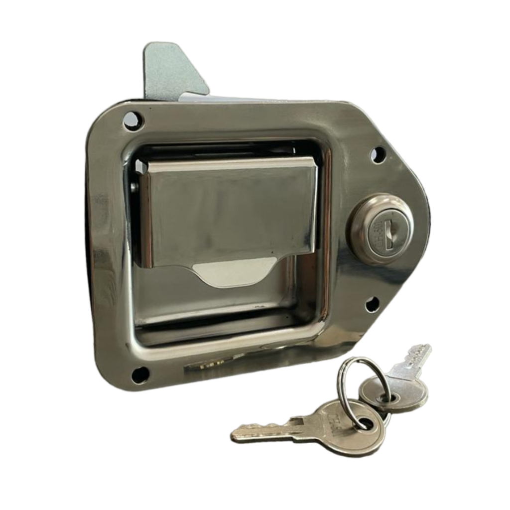 CERRADURA DE ACERO INOXIDABLE CON LLAVE