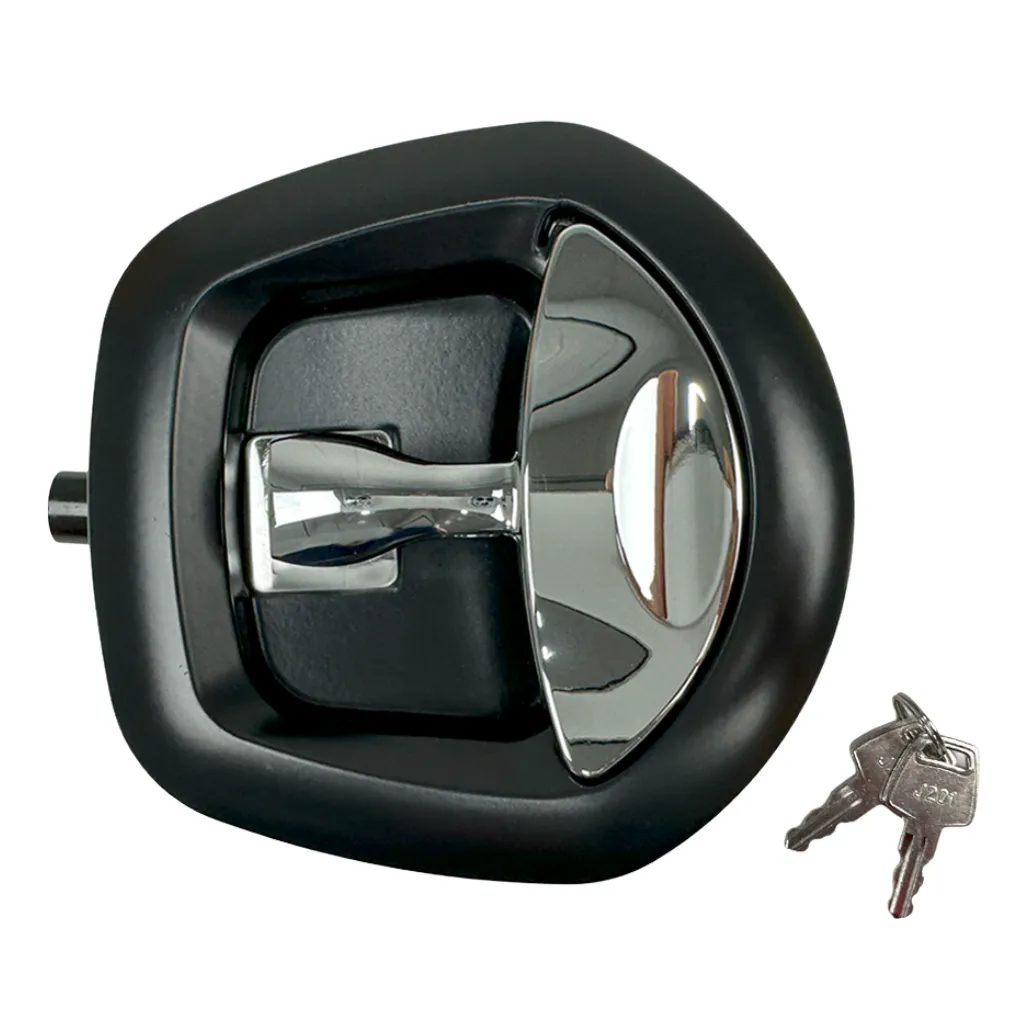 [A7892-2112] REINFORCED LOCK BLACK/CHROME WITH KEY