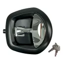 CERRADURA REFORZADA NEGRO/CROMADO CON LLAVE