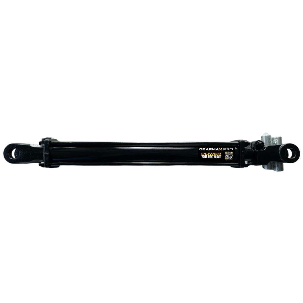 HYDRAULIC CYLINDER, 2" BORE, 1 1/8" ROD, 16" STROKE, WITH VALVE, 2,500 PSI