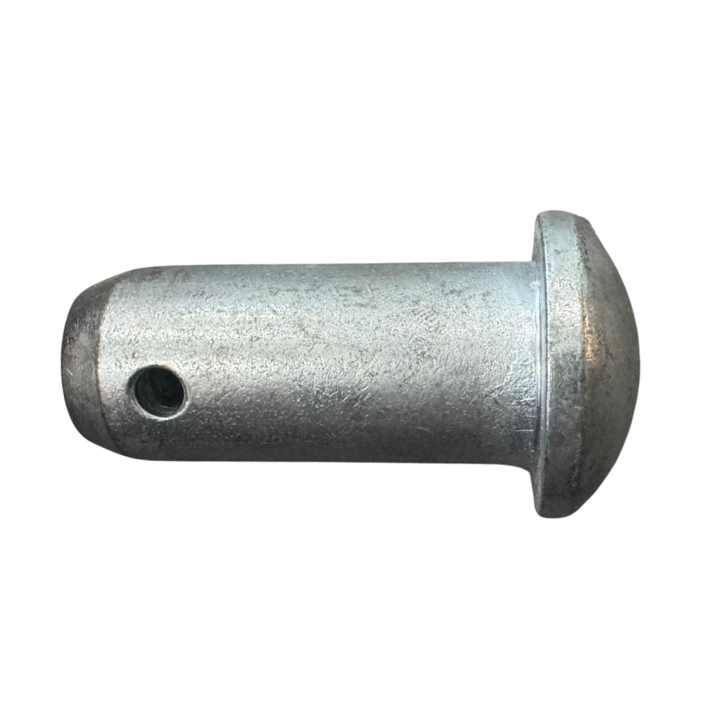 1" X 2 3/4" SMOOTH STEEL PIN WITH ROUND HEAD AND 0.23" HOLE