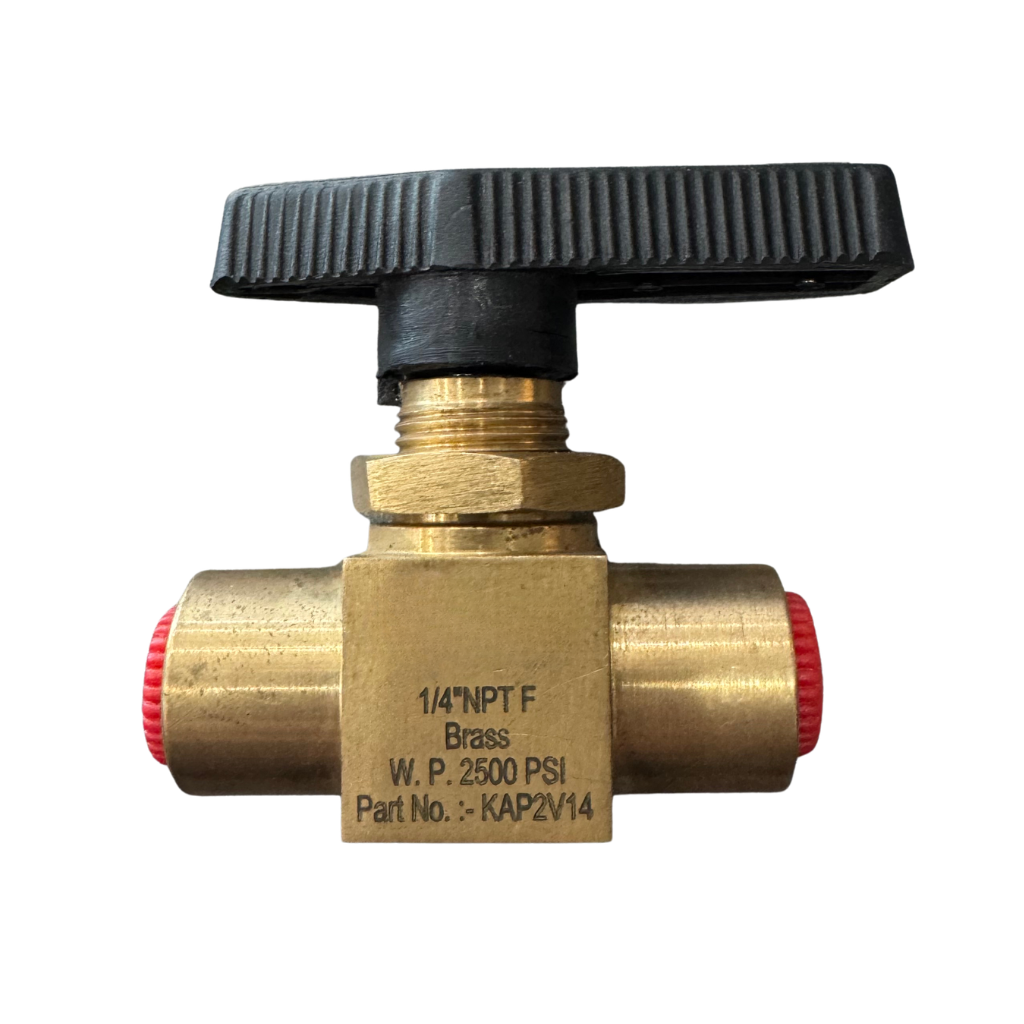 2-WAY BALL VALVE, 1/4" NPT FEMALE, 2,500 PSI